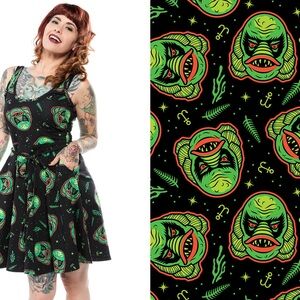 Sourpuss 💚 Creature 🖤 Cami Skater ✨ Dress